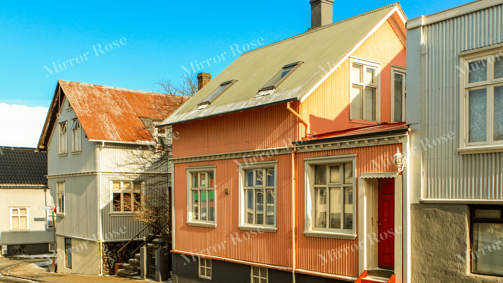 charming nordic architecture in colorful icelandic streets